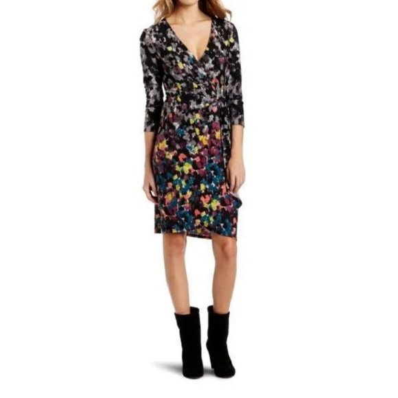 BCBGMaxAzria Sondra Dress S Small Wrap Stretch Career Church Washable - Picture 1 of 9